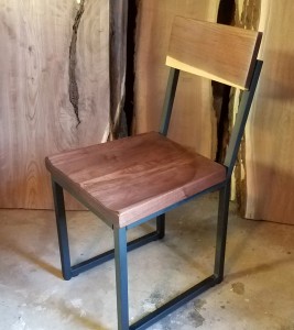 walnut and steel dining chair 1 minneapolis       